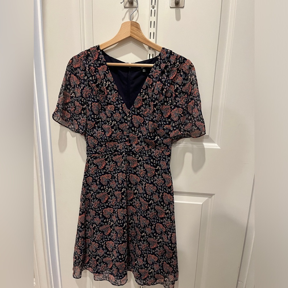 Madewell Blue and Pink Floral Dress